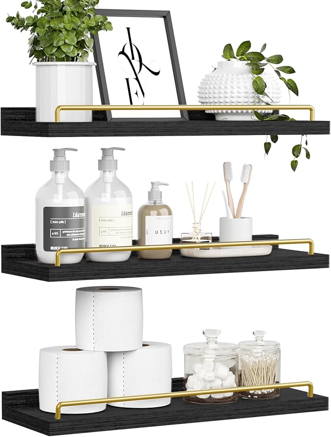 RYOFOBETTO Floating Shelves for Wall Decor, Living Room, Picture Frames