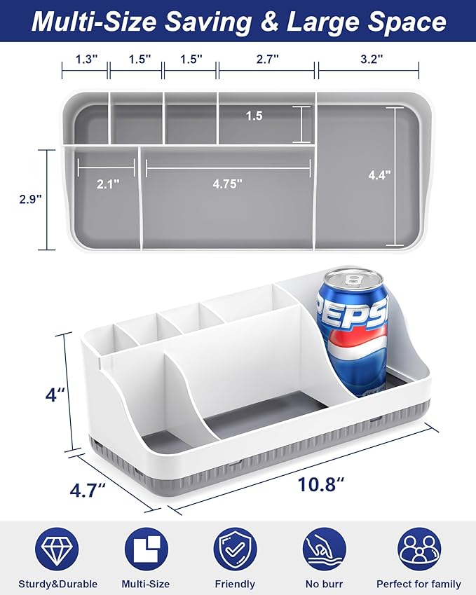 Bathroom Counter Organizer and Storage, 7 Slots Detachable Toothbrush Holders