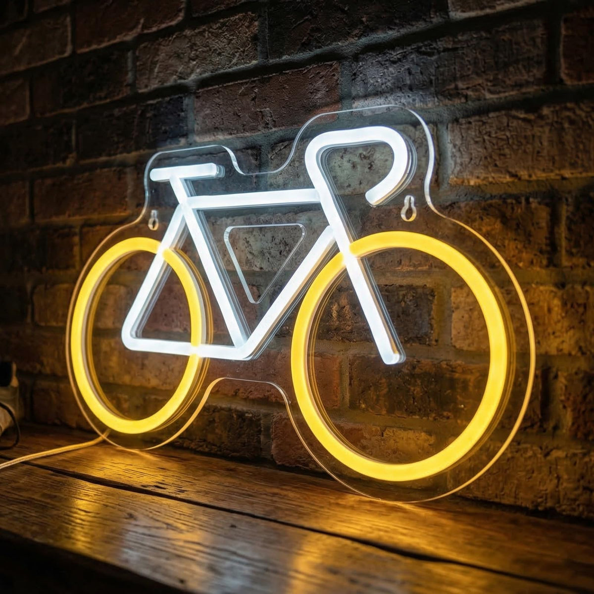 Bike Neon Sign for Wall Decor, Neon Bicycle Sign USB Powered Cycling Room Decor for Bedroom, Garage, Man Cave, Gift for Bike Lovers, 13.9×8.1"