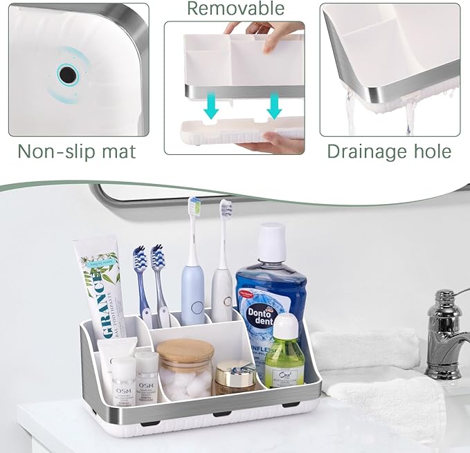 Toothbrush Holders for Bathrooms Countertop Organizer