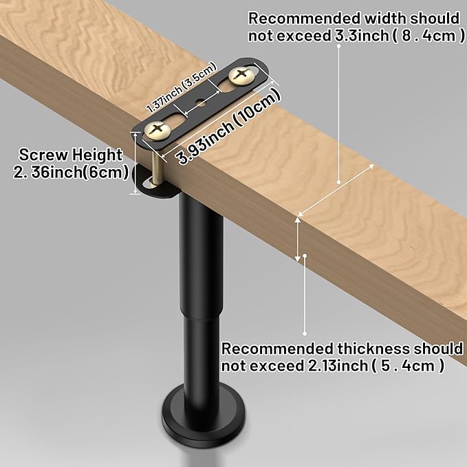 Wlrrcwdttc 2 Pcs Adjustable Height Bed Support Legs 5.9-10.5 inch, Bed Frame