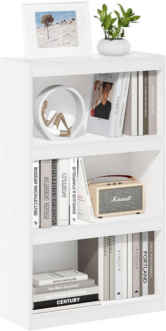 Furinno Jaya Enhanced Home Bookcase 3-Tier Adjustable Bookshelf