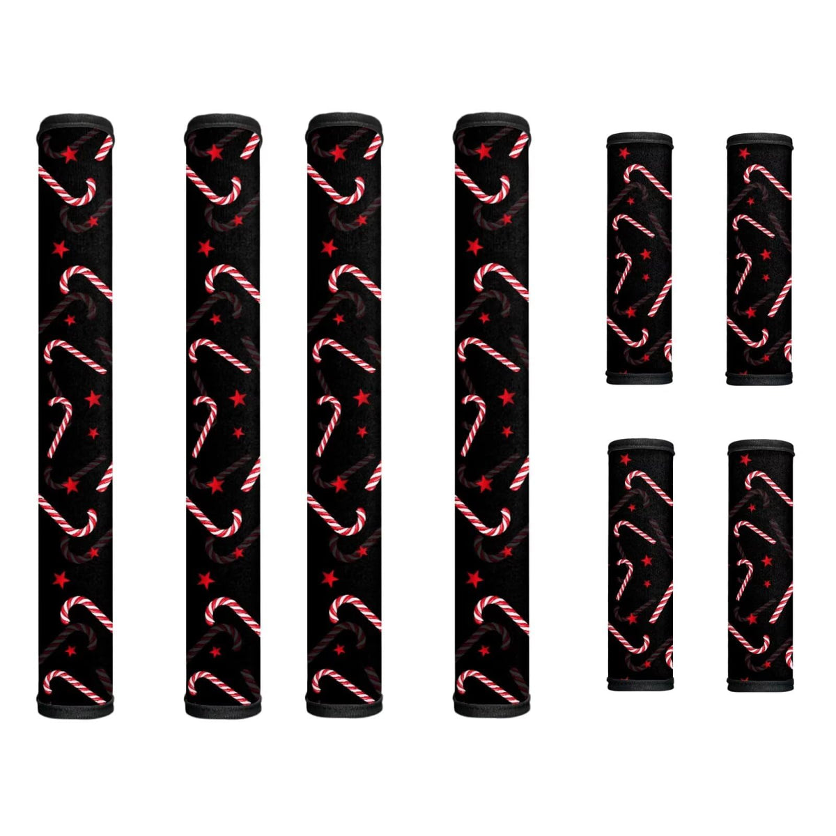 Tutolipy Christmas Kitchen Knob Covers Set of 8 Candy Cane Refrigerator Handle Covers Keep Kitchen Appliance Clean Xmas Decor Fridge Microwave Protector