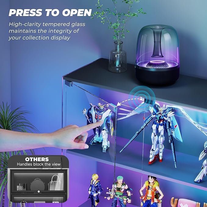 VersionTECH. Glass Display Cabinet