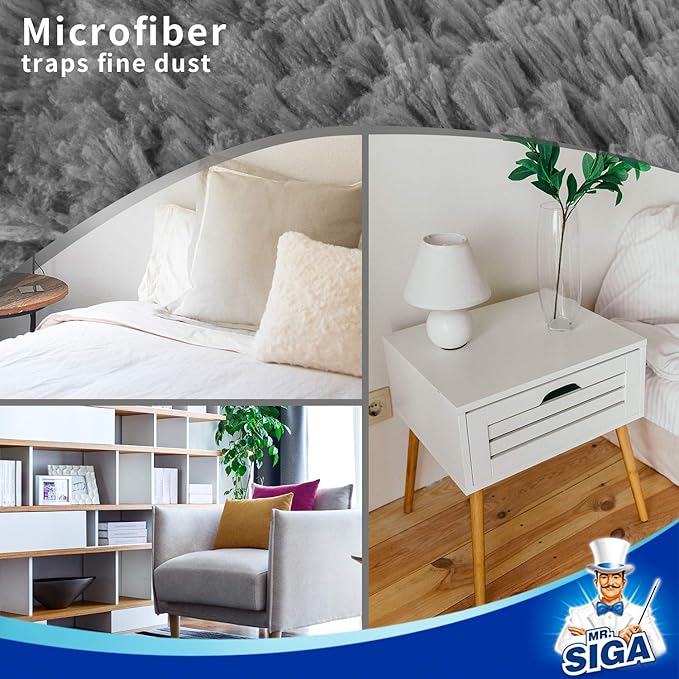 MR.SIGA Lint Free Microfiber Duster, Washable Duster