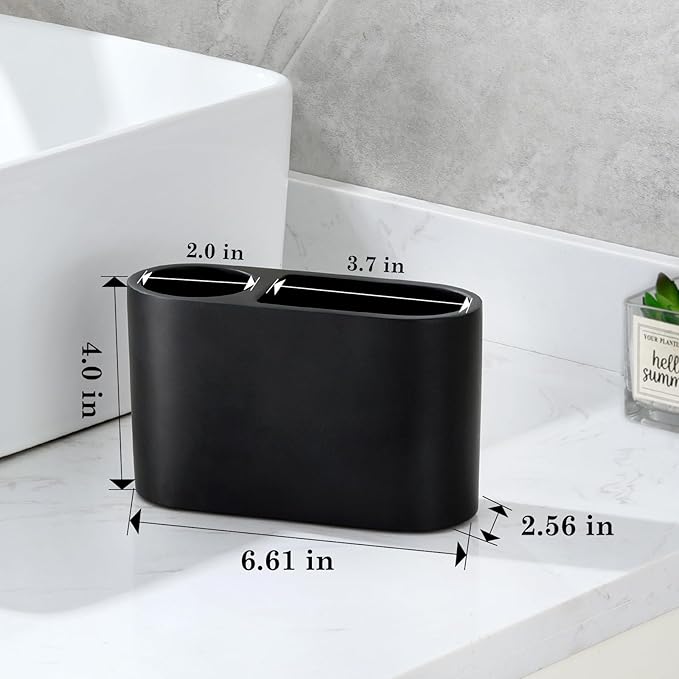 Luxspire Toothbrush Holder, 2 Slots Toothbrush and Toothpaste Holdersfor