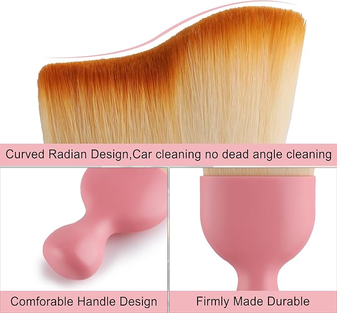 GaRhomxy Car Detailing Brushes, Car Interior Dust Sweeping Soft Brush, Soft