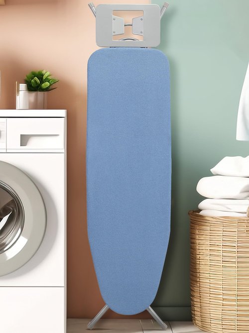 EASI Ironing Board Full Size 48" x 15" with Iron Rest, 7 Height Options 26" to 36", Foldable Iron Board with Removable Covers, Thick Padding and Heavy-Duty Steel Legs, Blue