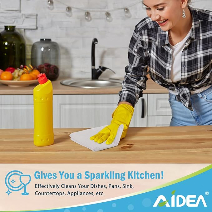 AIDEA Microfiber Cleaning Cloth White 50PK, Cleaning Rags, Lint Free Microfiber