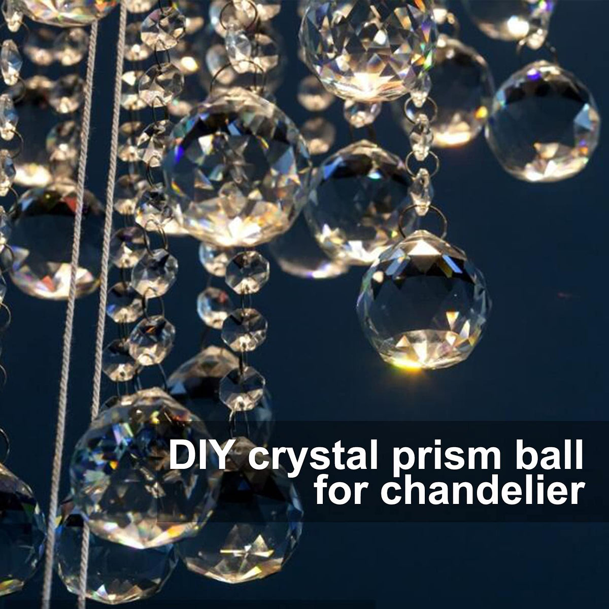 MerryNine 20mm Clear Crystal Ball Prism Sun Shine Catcher Rainbow Pendants Maker, Hanging Crystals Prisms for Windows, for Feng Shui, for Gift (20mm/0.79", 24)