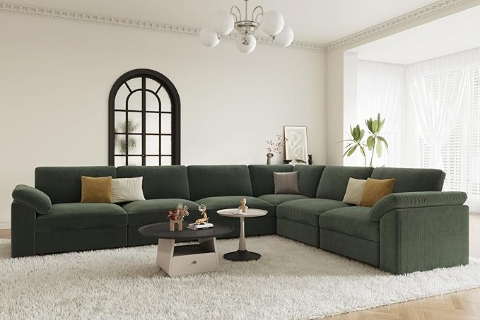EASE MOOSE Oversized Sectional Modular Sofa, Large L Shape Sectional Couch Wide