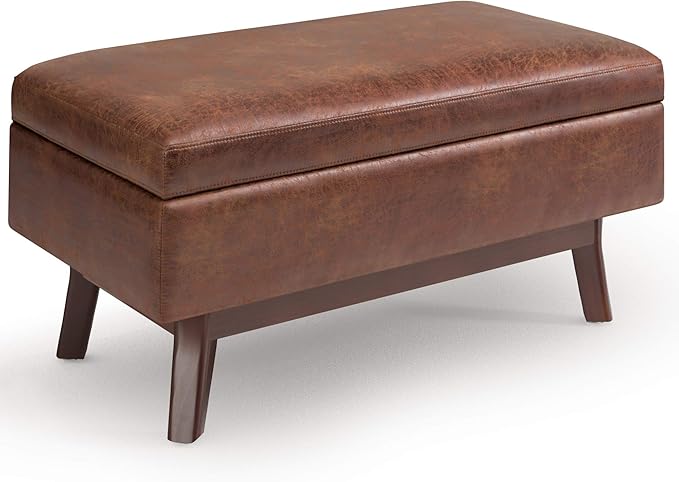 SIMPLIHOME Owen Small Rectangular Storage Ottoman