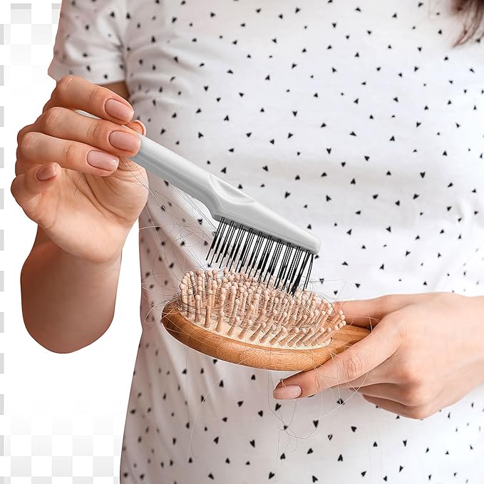 Boao 2 Pieces Hair Brush Cleaning Tool Comb Cleaner Brush Mini Comb Cleaning