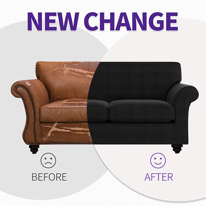 ZNSAYOTX 4 Piece Sofa Covers for Living Room Anti Slip Stretch Couch Covers for