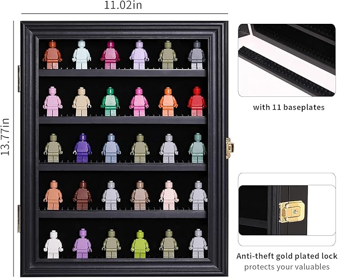 VERANI Minifigures Miniature Display Case Collectibles Display Box Wall Mount