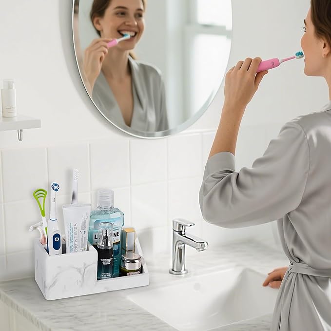 Diatomite Toothbrush Holders for Bathrooms, Quick Dry Electric Tooth Brush and