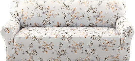 H.VERSAILTEX Floral Pattern Couch Covers High Stretch Sofa Covers Printed Couch
