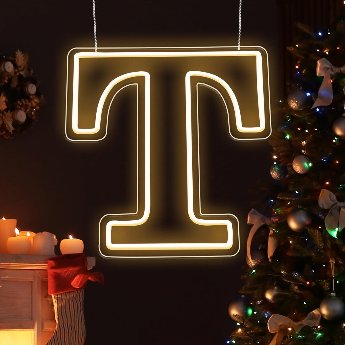 RumonZS Light Up Letters T LED Letters Lights Neon Sign 26 Alphabet 11.4"Decorative Lighted Alphabet for Wedding Party Birthday Bar Christmas Home Decor Letter Lights (Warm White)