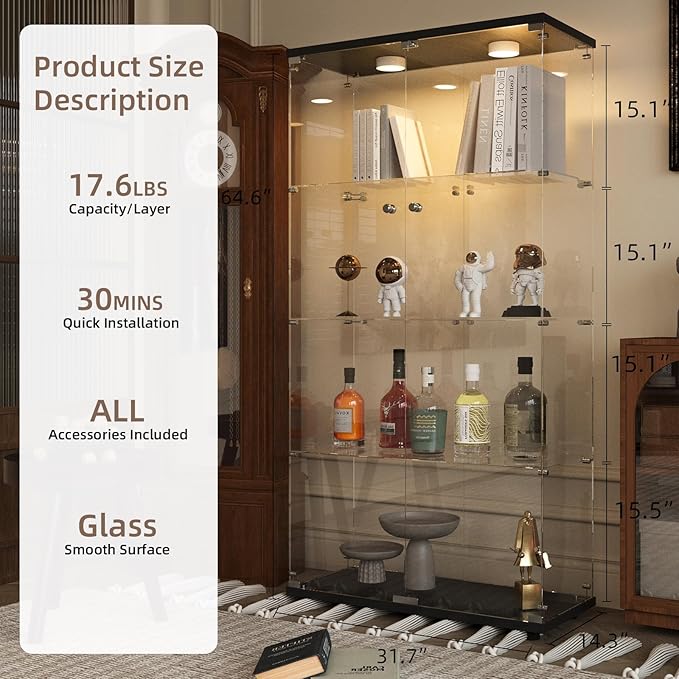 Beauty4U Glass Display Cabinet