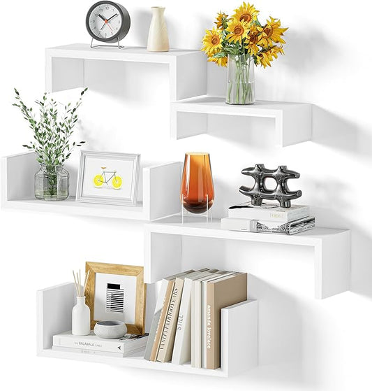 SRIWATANA Floating Shelves for Wall, Wall Shelves for Bathroom, Living Room