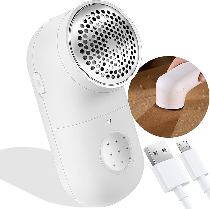 Fabric Shaver, Electric Lint Remover, 2.0 USB Rechargeable Fabric Defuzzer
