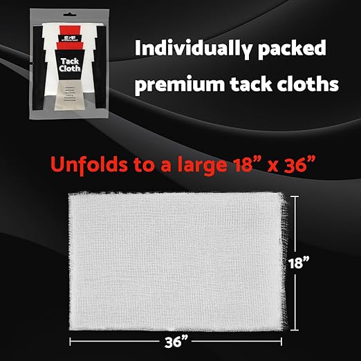 S&F STEAD & FAST Tack Cloth for Automotive Painting, 12-Pc Tack Cloths for