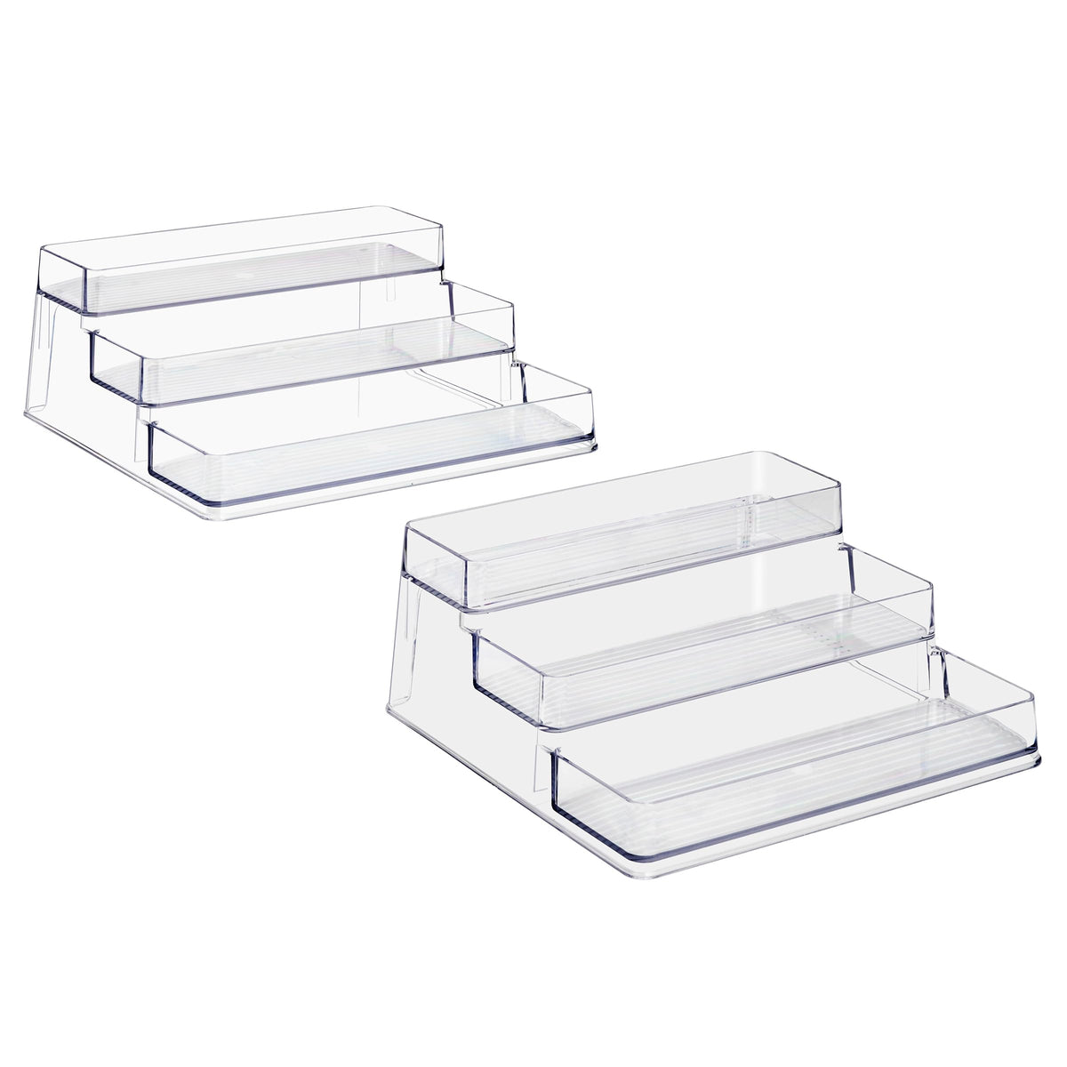 Sorbus Premium 3-Tier Spice Rack Organizer - Acrylic Spice Organization for Cabinet, Multipurpose Shelf - Durable Spice Organizer for Kitchen, Pantry, Room, Office & Countertop - 2 Pack