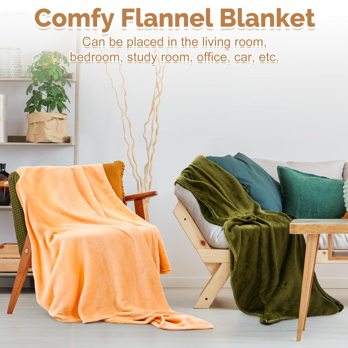 Panitay 10 Pcs Fleece Throw Blanket Bulk 50 x 60 Inches Cozy Fuzzy Flannel Plush Soft Blankets for Sofa, Couch Bed Warm Throws for Wedding Homeless Christmas Party Gift(Multicolor)