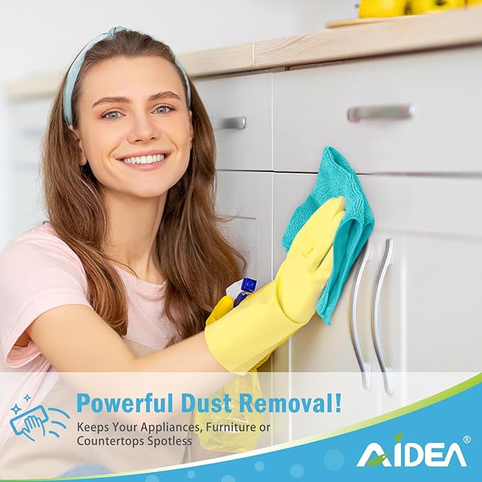 AIDEA Microfiber Cleaning Cloth-12PK, Soft Microfiber Towels