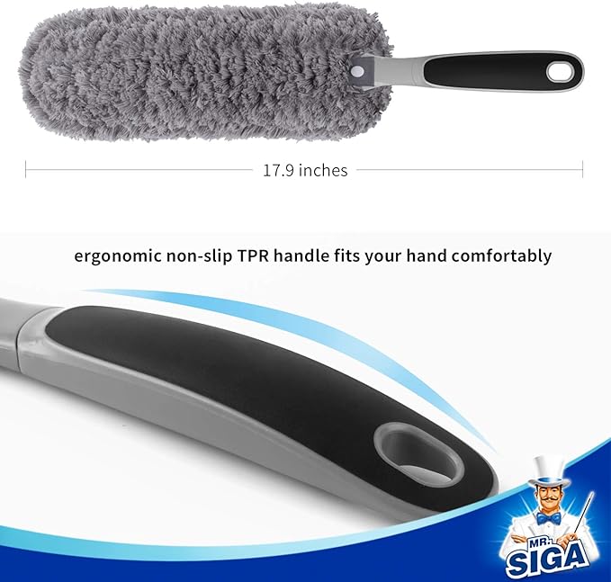 MR.SIGA Lint Free Microfiber Duster, Washable Duster