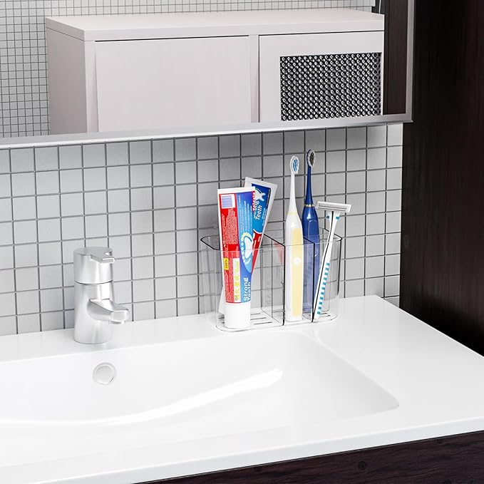 Electric Toothbrush Holder for Bathroom Countertop and Wall Mounted