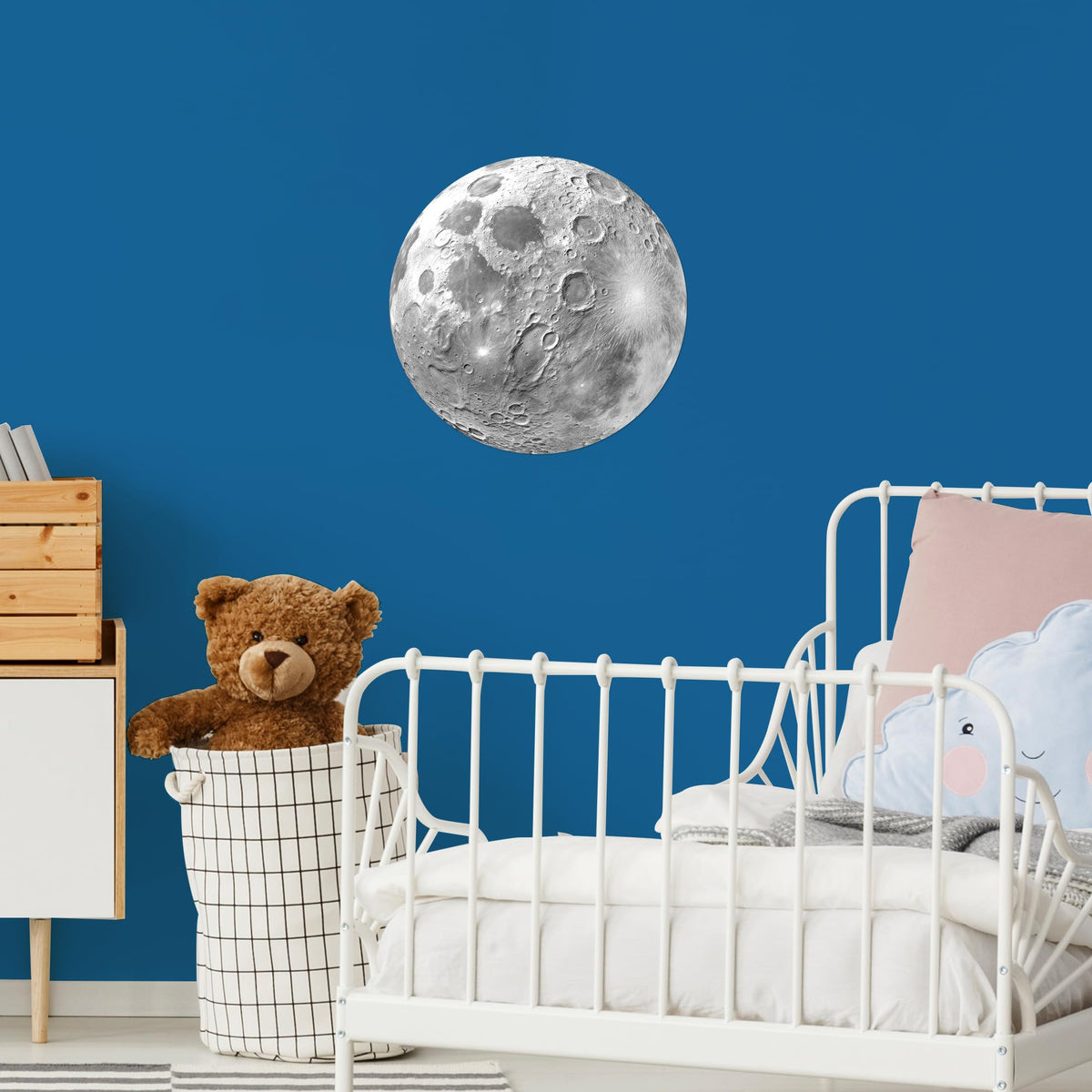 Glow in The Dark Sun for Ceiling, Luminous Planet Wall Sticker, Kids Bedroom Wall Decal, Sticky Fluorescence Sun, Gift for Boys and Girls (Blue)