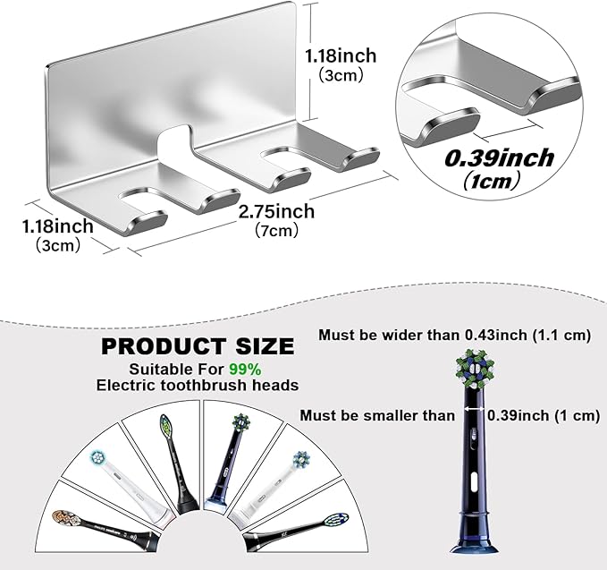 Electric Toothbrush Head Holder, Toothbrush Holders Wall Mounted, Electric