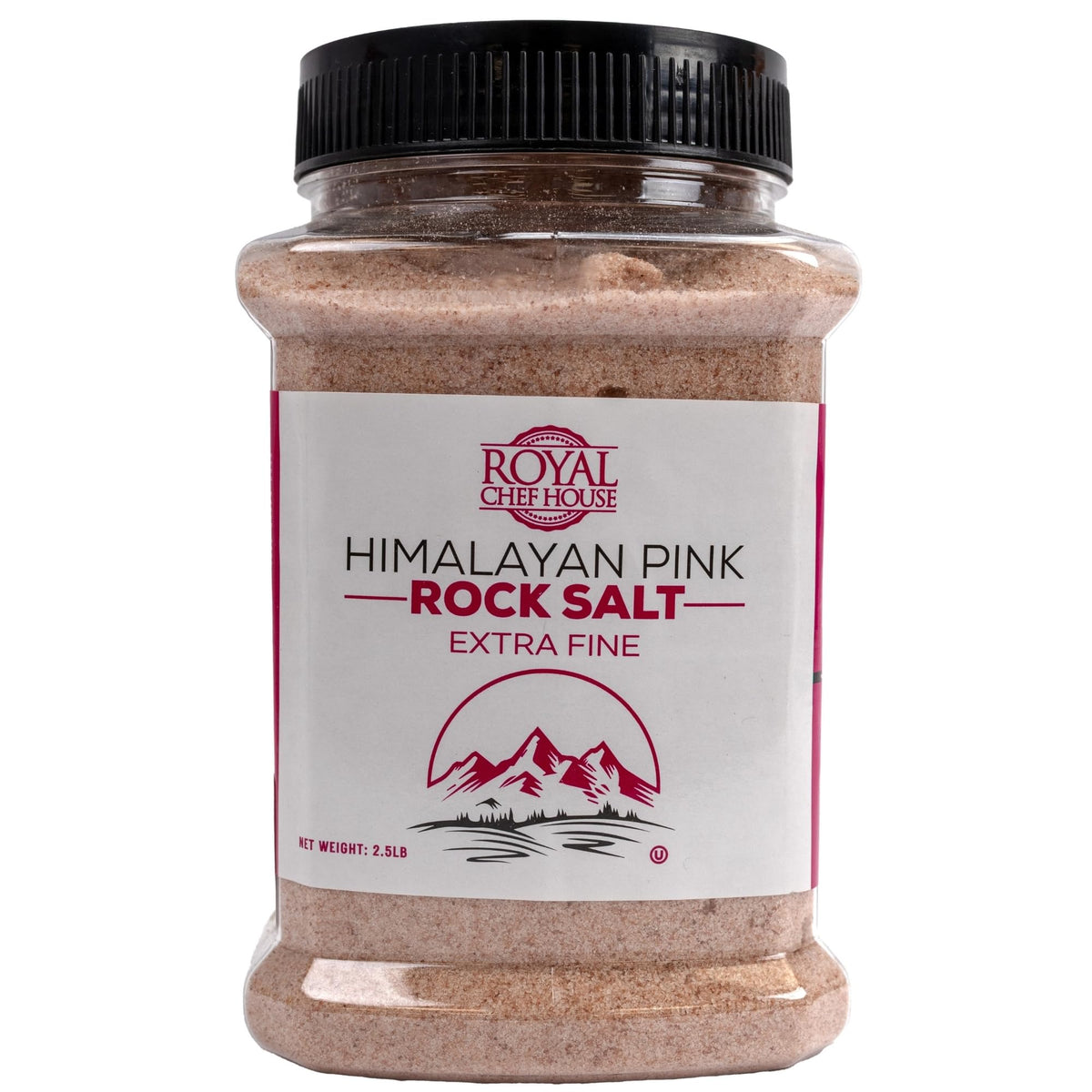 RoyalHouse, Himalayan Extra Fine Pink Salt - 2.5 lbs Extra Fine Bulk in Jar, Pure Gourmet Crystals, Natural - Contains 84 Minerals, Suitable for Body Bath Scrubs, Table Salt - Kosher