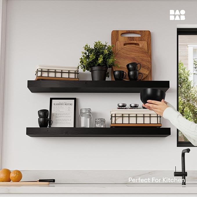 BAOBAB WORKSHOP Solid Wood Floating Shelves