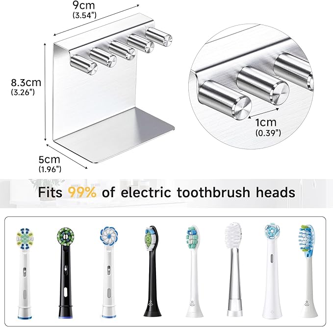 Electric Toothbrush Head Holder, Electric Tooth Brush Holder Desktop or Adhesive