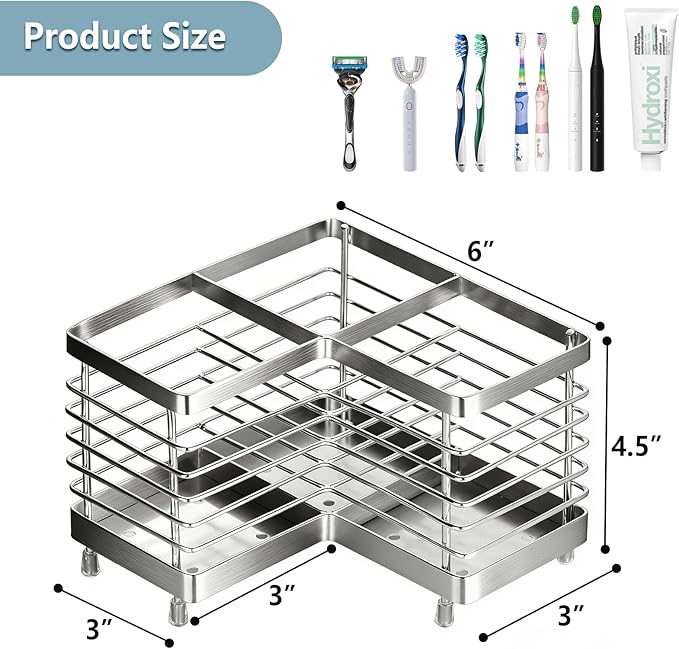 MYITYARD Toothbrush Holders for Bathrooms, Stainless Steel Electric Toothbrush
