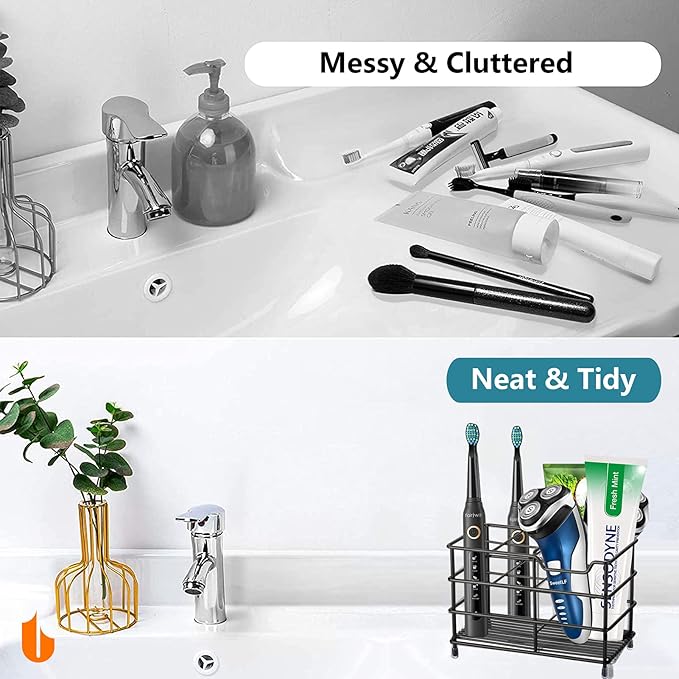 Urbanstrive 304 Stainless Steel Bathroom Toothbrush Holder Toothpaste Holder