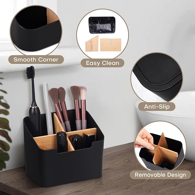 Toothbrush Holders for Bathrooms, Electric Toothbrush and Toothpaste Holder