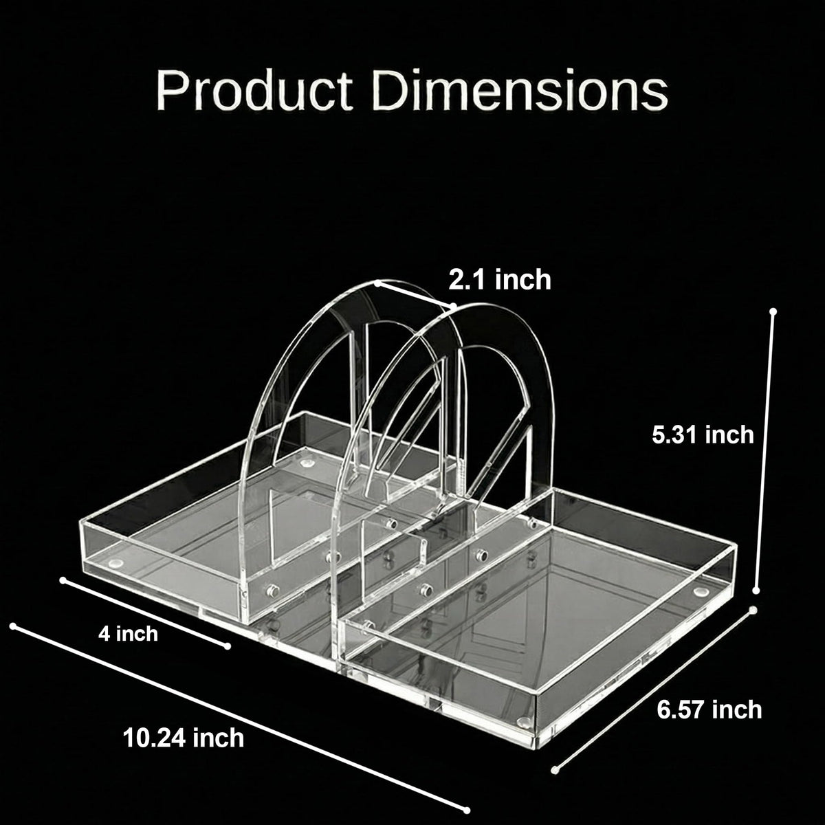 YAGELI Acrylic Napkin Holder with Magnetic Assembly, 2-in-1 Clear Space-Saving Organizer with Salt and Pepper Shakers Caddy for Kitchen Counter, Coffee Station, Office Desk, Modern Tabletop Storage