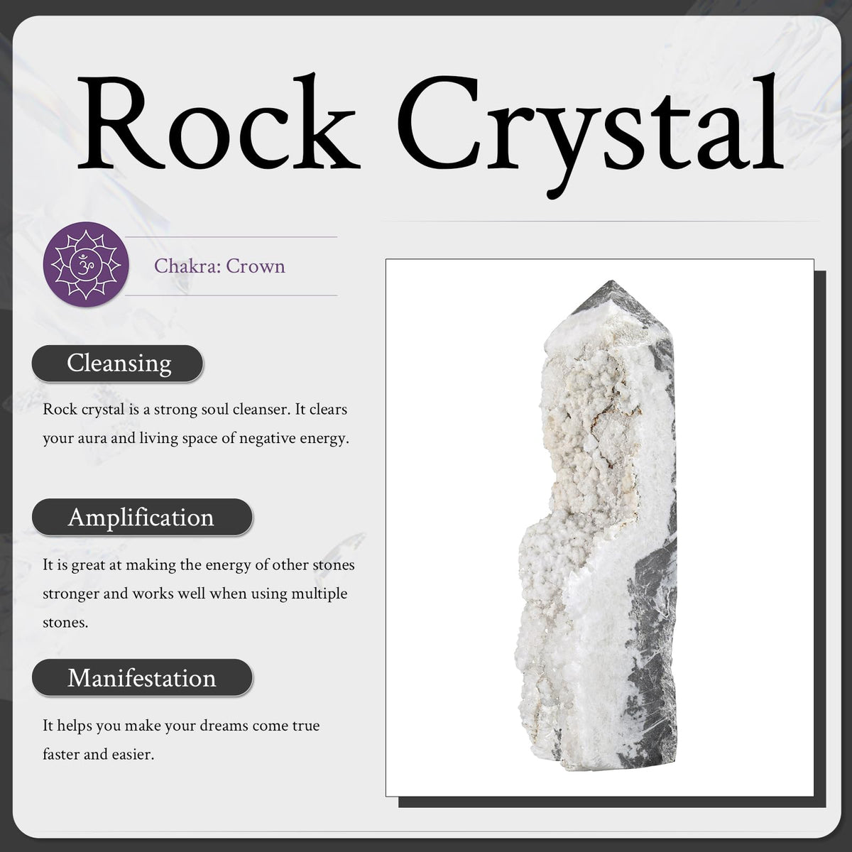 Sportmusies Natural Rock Crystal Cluster Obelisk Wand Tower Home Office Decoration, Irregular-Shaped Geode Stone Mineral Specimen Reiki Collection, 3.93-6.49 inches