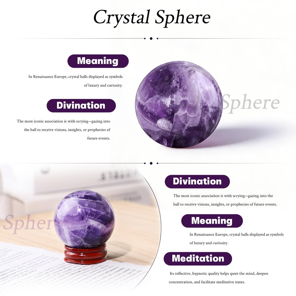 Rockcloud Natural Blue Celestite Crystal Ball with Acrylic Stand Polished Decorative Sphere Figurine Sculpture for Divination, 2.79-3.14 Inches