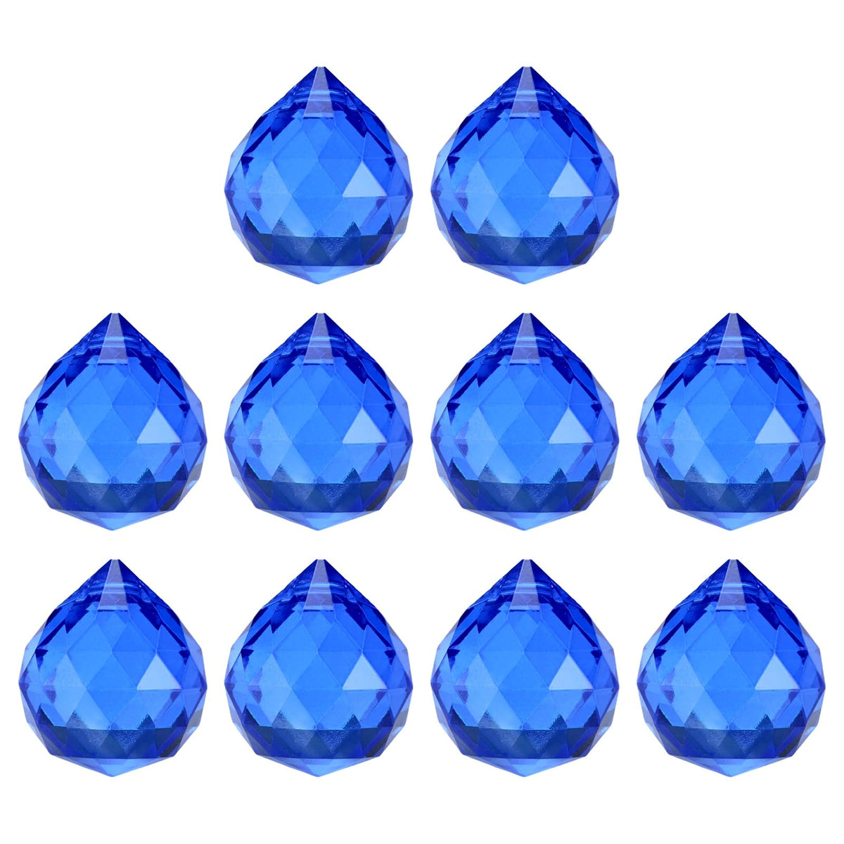 M METERXITY 10-Pack Crystal Ball Prisms, 24mm/0.94 Inch Chandelier Pendant Maker Hanging Crystals Chandelier Prisms for Home/Windows/Garden/DIY Decoration[Dark Blue]
