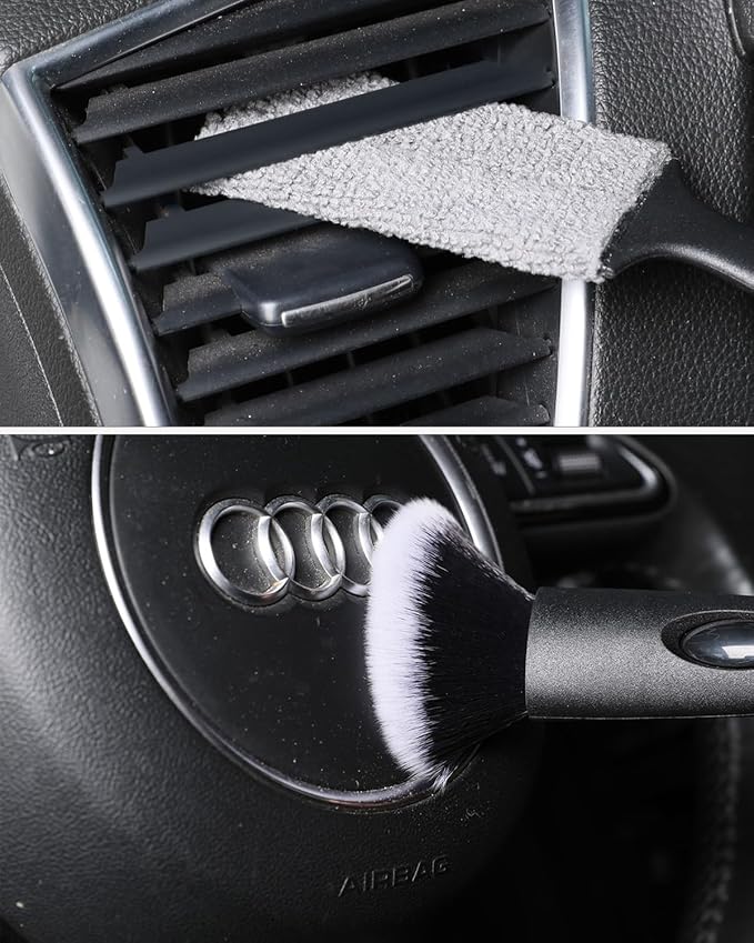 Car Detailing Brush Set, Leather Seats, Washing Wheels, Engine Bay, Car