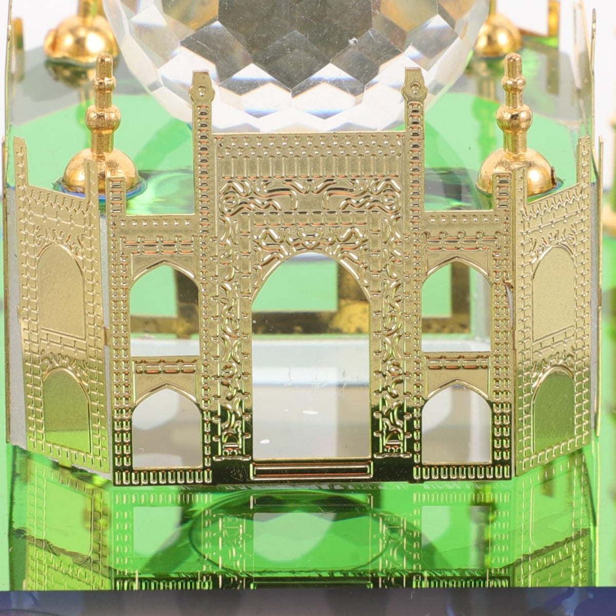 PRETYZOOM Taj Mahal Architecture Model Ornament, 2.75 in Metal Inlay Building Sculpture with Intricate Detailing for Desktop Display, Home Office Decor & Collectors