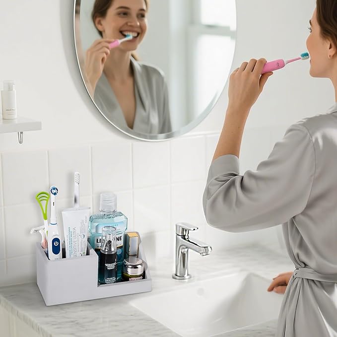 Diatomite Toothbrush Holders for Bathrooms, Quick Dry Electric Tooth Brush and