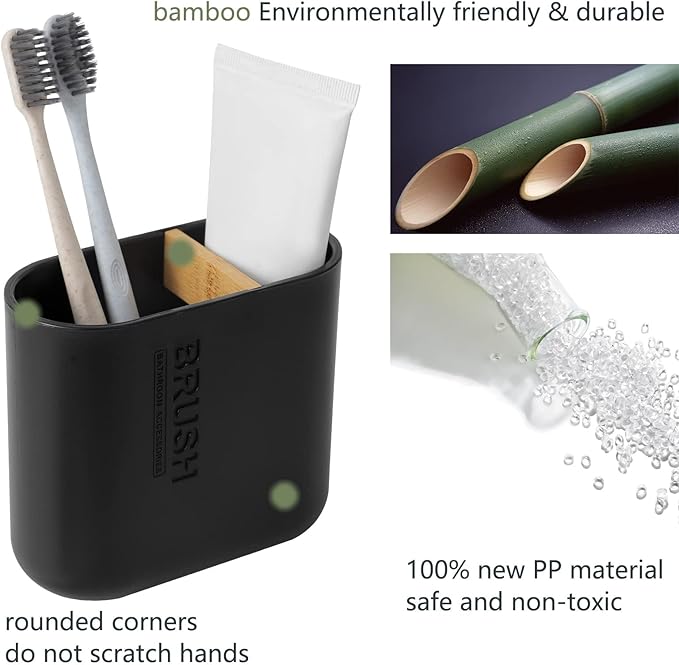 Toothbrush Holders Bamboo Electric Toothbrush Holder Bathroom Storage Organizer