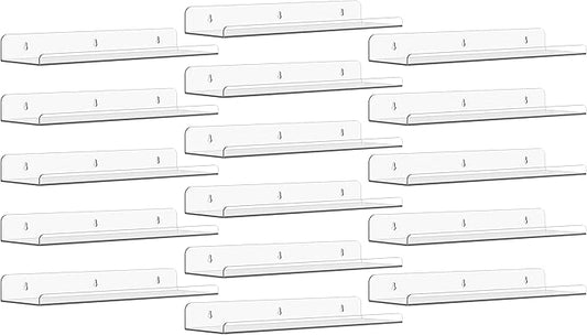 Qukaka Floating Shelves for Wall Decor, Living Room, Bathroom Decor, Nail