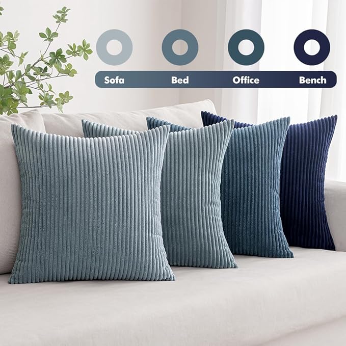 MIULEE Summer Throw Pillow Covers 18x18 Inch Set of 4 Western Neutral