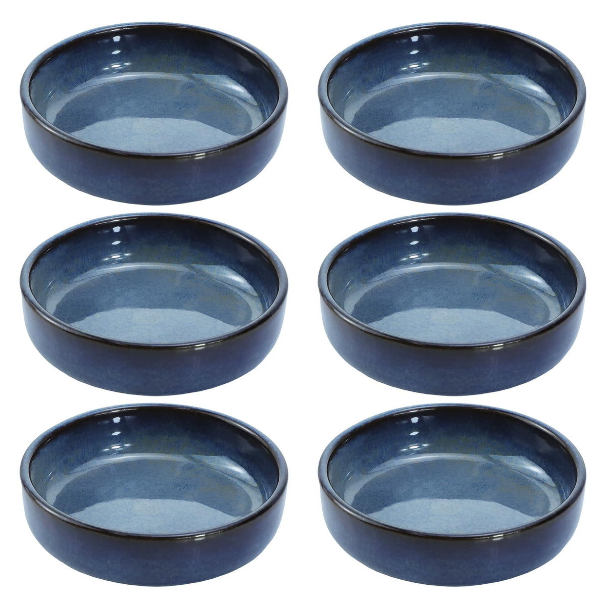 Colias Wing 3.5 Inch Vintage Style Kiln Glazed Ceramic Side Dishes - Korean Bowls - Set of 6